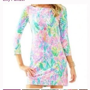 Lilly Pulitzer Pink and Green Sheath Dress Resort Wear